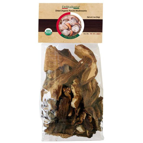Dried Organic Porcini Mushrooms 2 Ounce